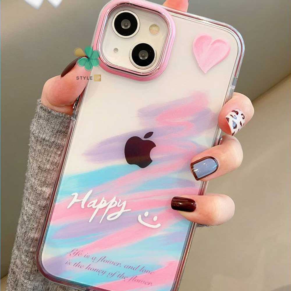 خرید قاب محافظ Pink Happy گوشی اپل آیفون - خوش دست و شیک 